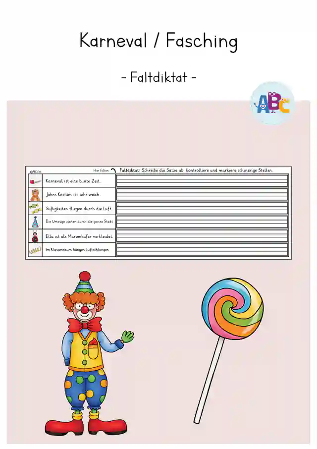 Karneval / Fasching : Faltdiktat