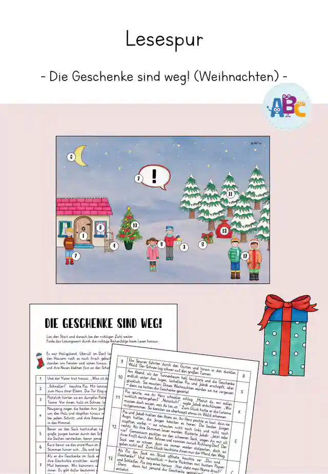 Lesespur : Die Geschenke sind weg! (Weihnachten, Kl. 3/4)