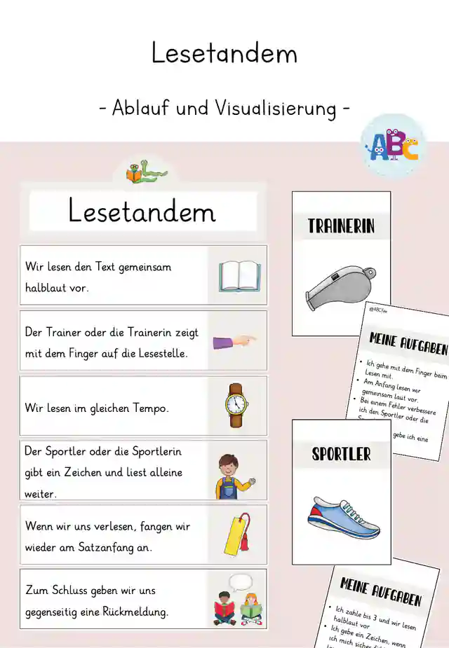 Lesetandem : Ablauf und Visualisierung