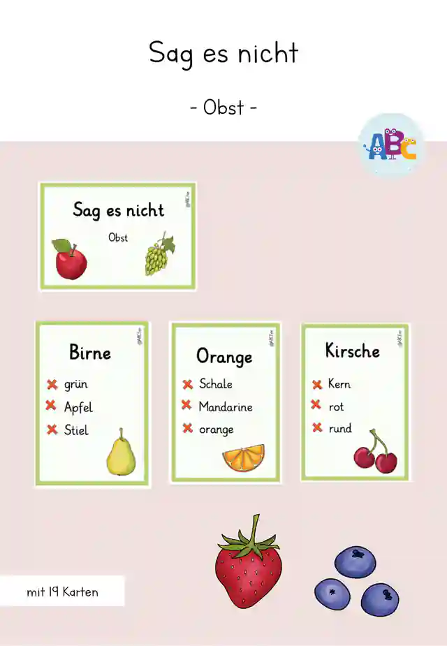 Sag es nicht : Obst (Erklärspiel)