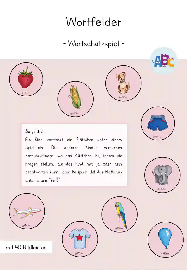Wortfelder : Wortschatzspiel (DaZ)