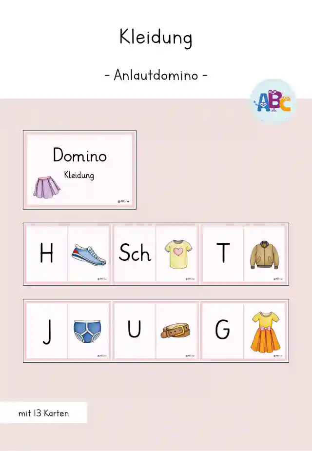 Kleidung : Anlautdomino