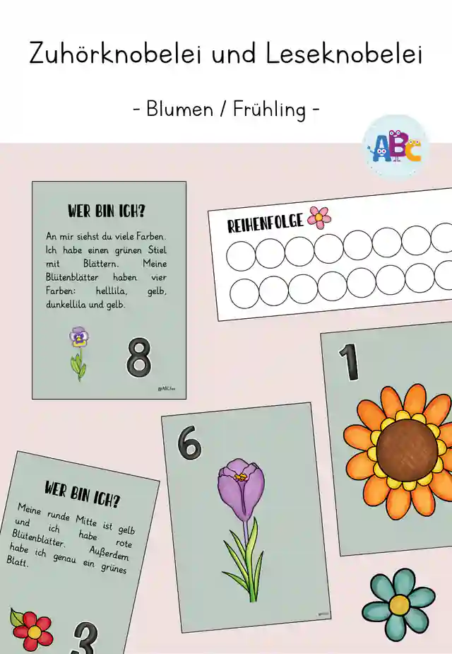 Zuhörknobelei und Leseknobelei : Frühling / Blumen