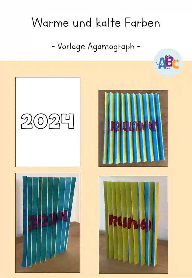 Warme und kalte Farben : Vorlage Agamograph