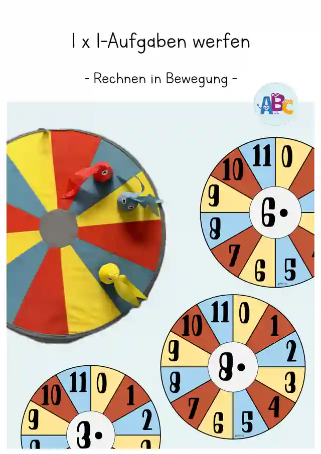 1x1-Aufgaben werfen : Rechnen in Bewegung