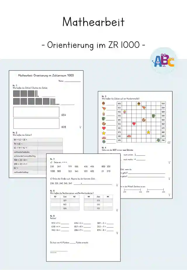 Mathearbeit : Orientierung ZR 1000