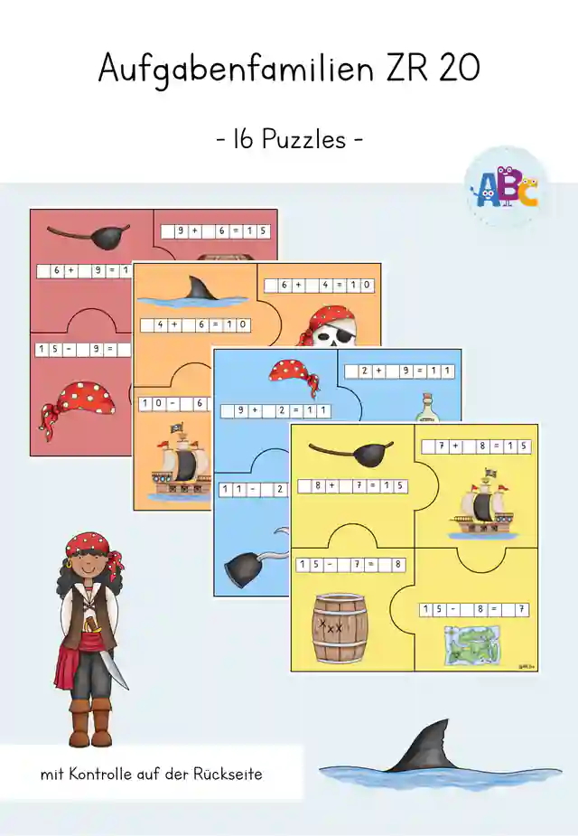 Aufgabenfamilien : 16 Puzzles (erforschen oder Freiarbeit)
