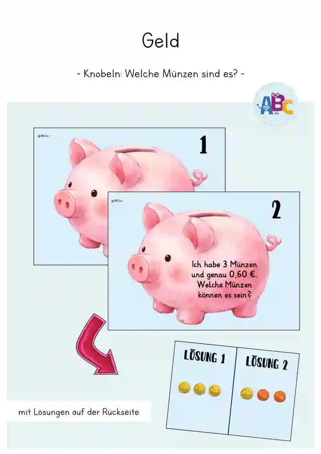 Geld : Knobeln - Welche Münzen sind es?