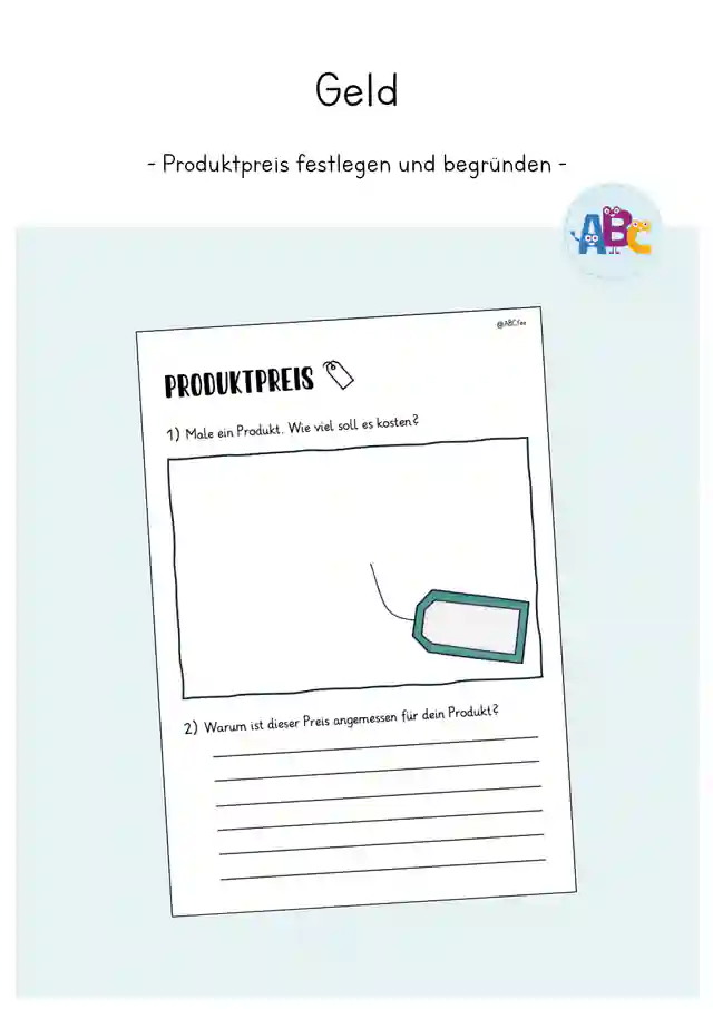 Geld : Produktpreis festlegen und begründen