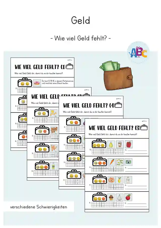 Geld : Wie viel Geld fehlt für den Einkauf?