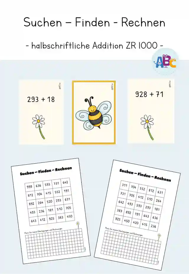 Suchen - Finden - Rechnen : halbschriftliche Addition (ZR 1000)