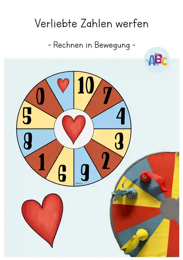 verliebte Zahlen werfen : Rechnen in Bewegung (ZR 10)