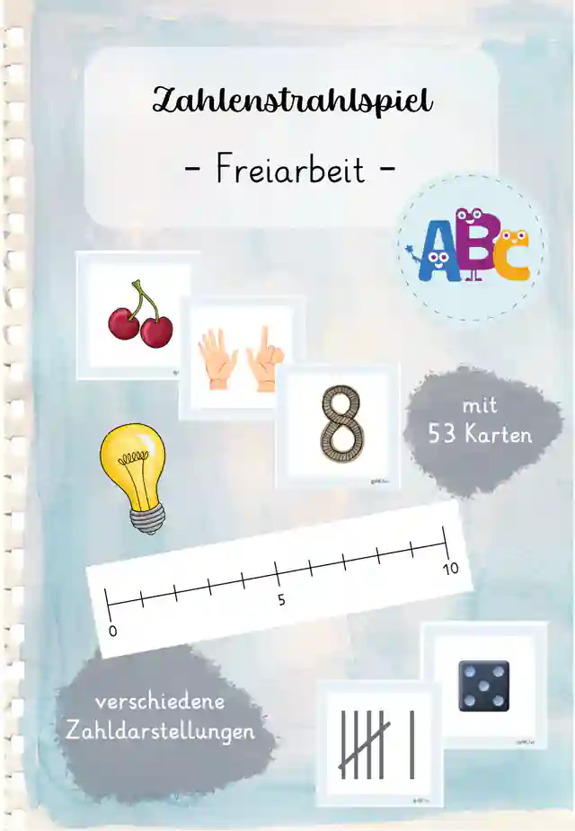 Zahlenstrahlspiel : Freiarbeit (verschiedene Zahldarstellungen ZR10)