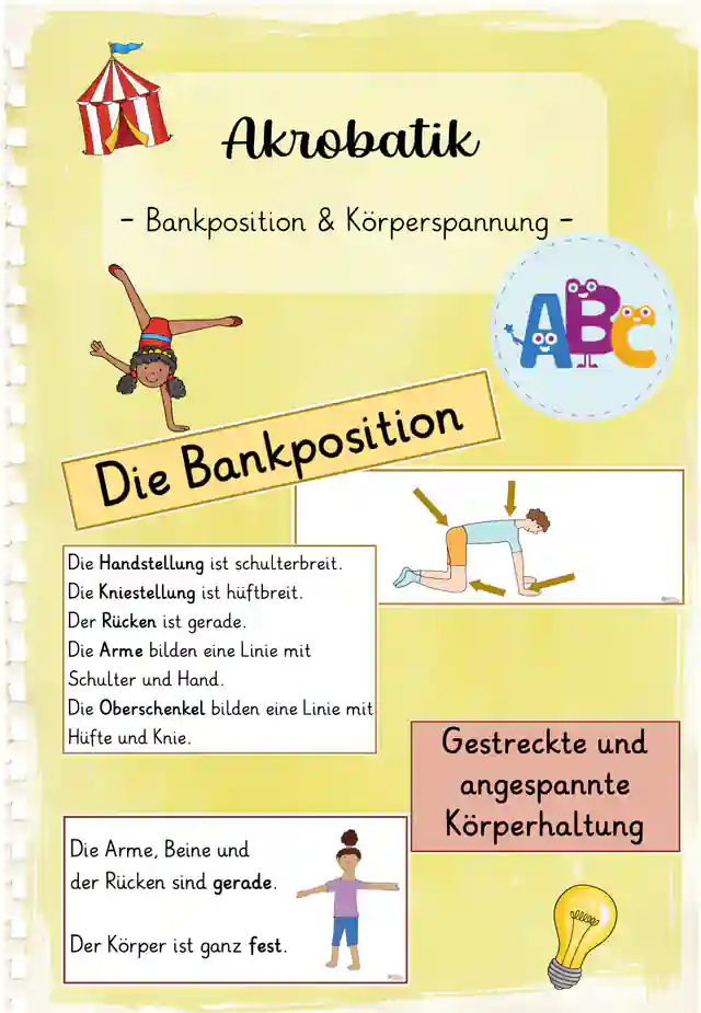 Akrobatik : Bankposition und Körperspannung
