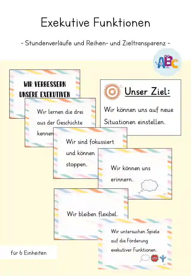 Exekutive Funktionen: Stundenverläufe und Reihen- und Zieltransparenz