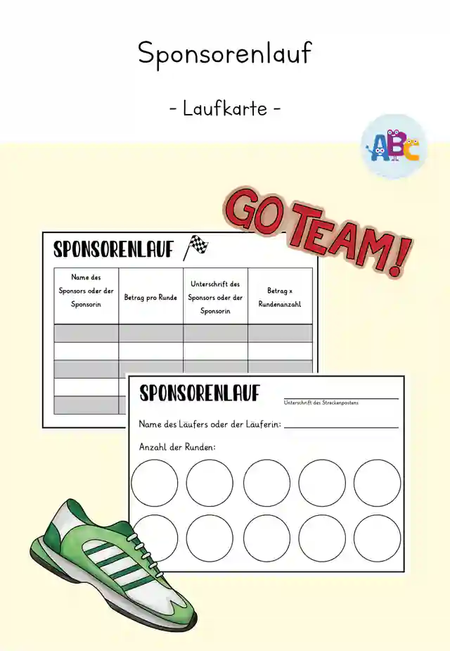Sponsorenlauf : Laufkarte