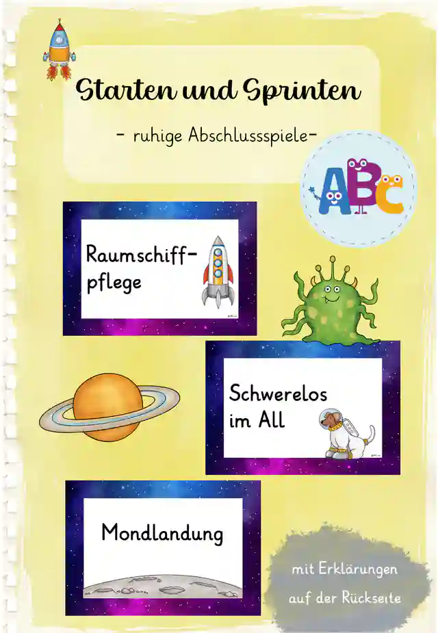 Starten und Sprinten : Ruhige Abschlussspiele