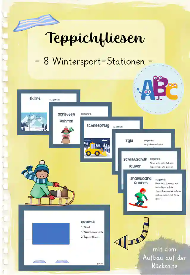 Teppichfliesen : Wintersport-Stationen