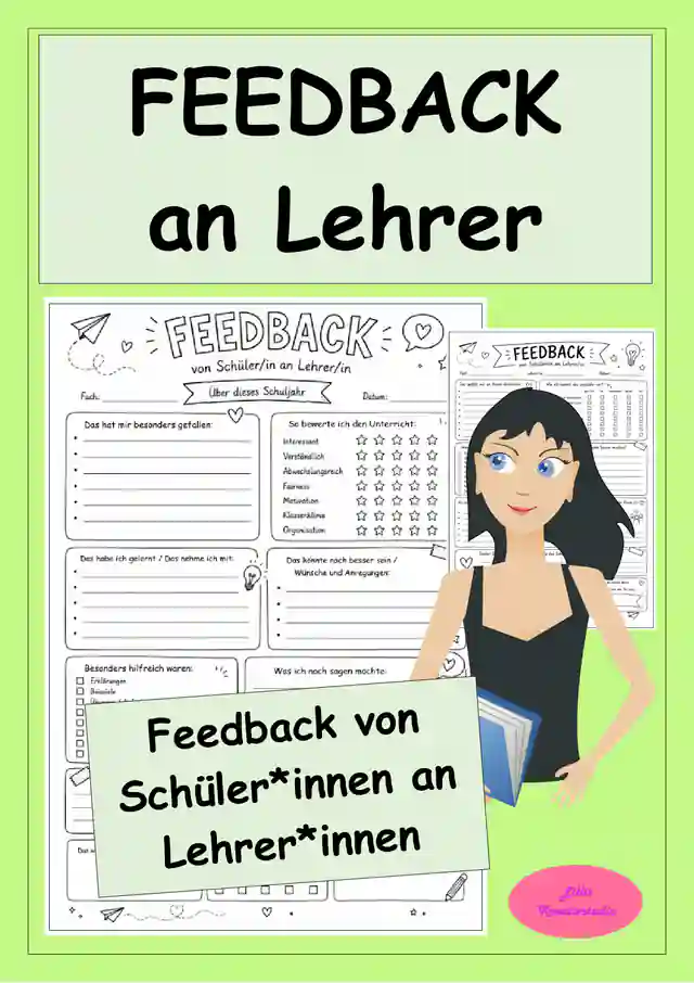 Feedback Schuljahresende - Schülerfeedback für Lehrkräfte - Reflexionsbogen