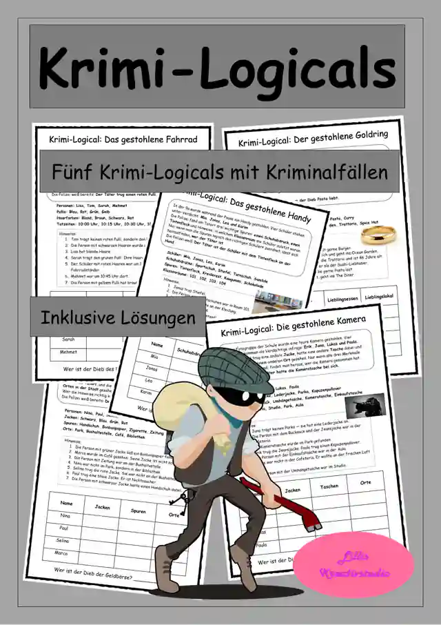Krimi-Logicals # Krimi-Rätsel # Denksportaufgaben # Leserätsel # Logikrätsel 