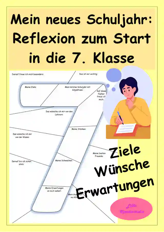 Mein neues Schuljahr - Klasse 7 - Ziele, Erwartungen, Wünsche, Reflexion