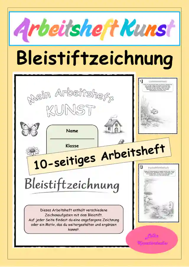 Arbeitsheft Kunst -  Bleistiftzeichnung