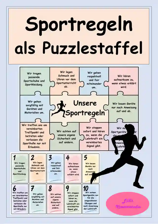 Unsere Sportregeln – Puzzle-Staffel & Regelkarten für den Sportunterricht