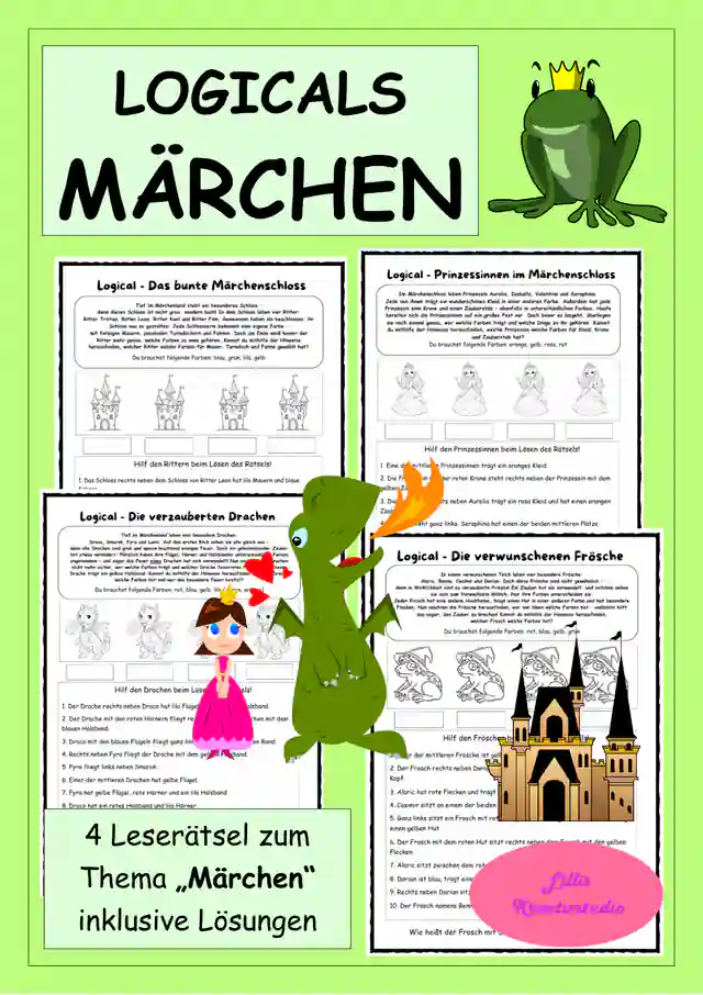 Märchen-Logicals: Märchenhafte Rätsel zum Ausmalen