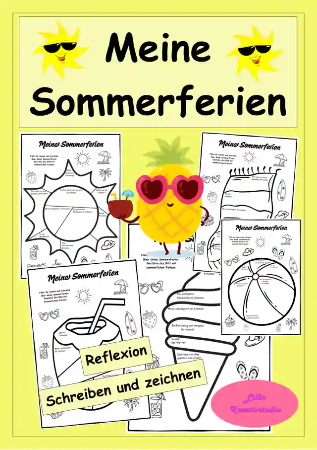 Meine Sommerferien - Kreative Reflexionsblätter für den Schulstart