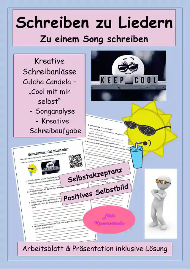 Schreiben zu Liedern: Culcha Candela - Cool mit mir selbst - Songanalyse, kreatives Schreiben, Songtext, moderne Lyrik