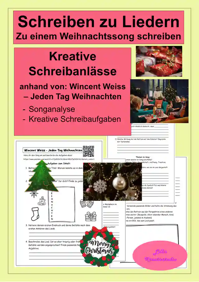 Kreatives Schreiben zum Weihnachtslied: Wincent Weiss - Jeden Tag Weihnachten (Schreiben zu Liedern, Songtext