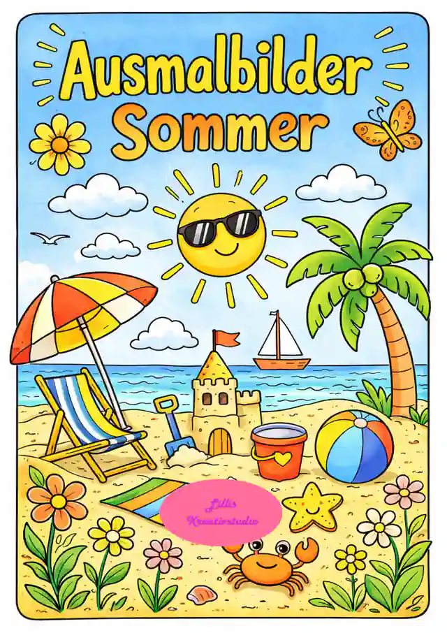 Sommerliche Ausmalbilder - Malvorlagen zum Sommer