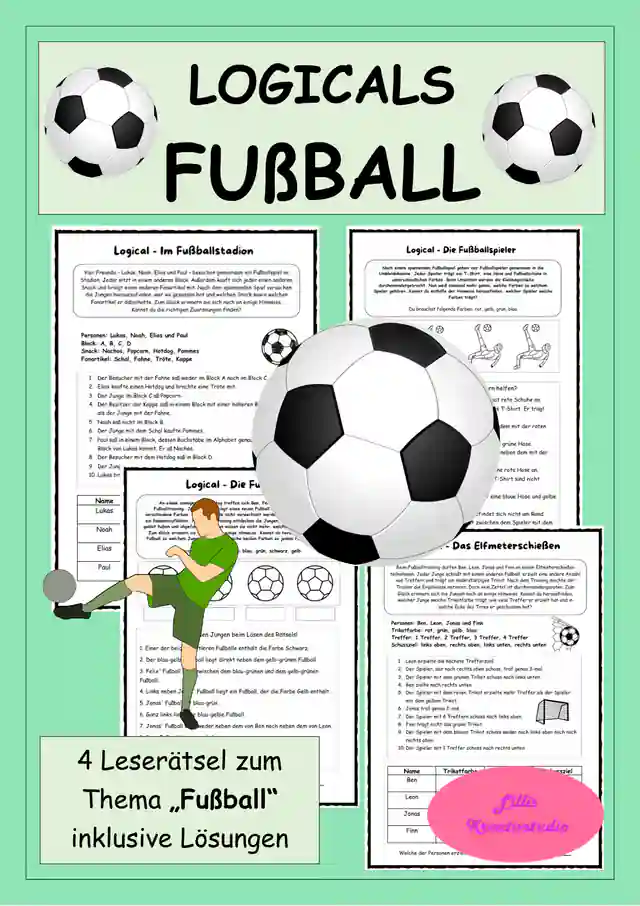 Logicals rund um den Fußball - Logikrätsel - Leserätsel