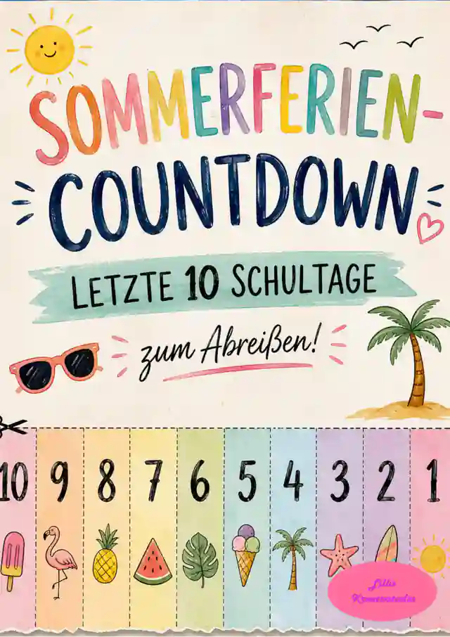 Sommerferien-Countdown - Schultage zum Abreißen