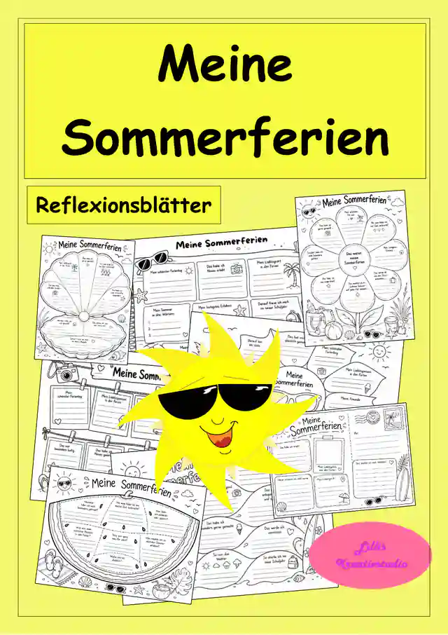 Meine Sommerferien – Reflexionsblätter