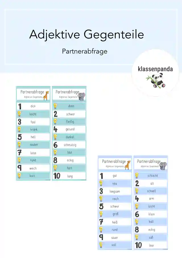 Partnerabfrage Deutsch Materialpaket (wachsend)