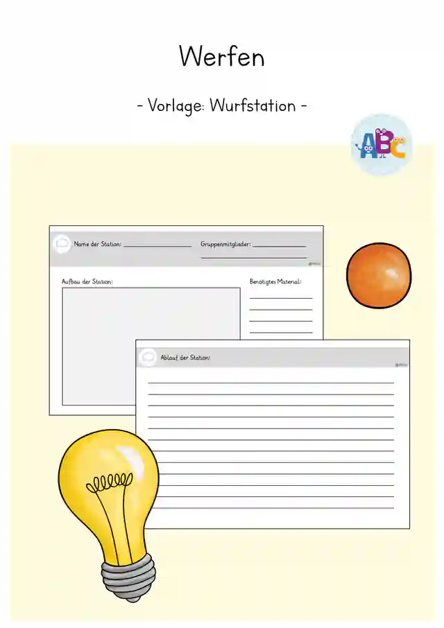 Werfen : Vorlage Wurfstation (Station entwickeln)