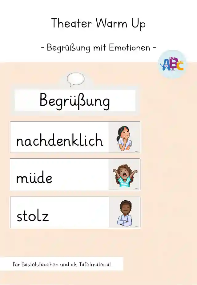 Theater Warm up : Begrüßung mit Emotionen