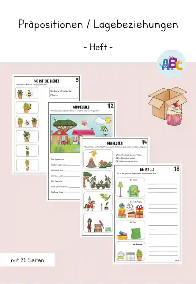 Präpositionen / Lagebeziehungen : Heft