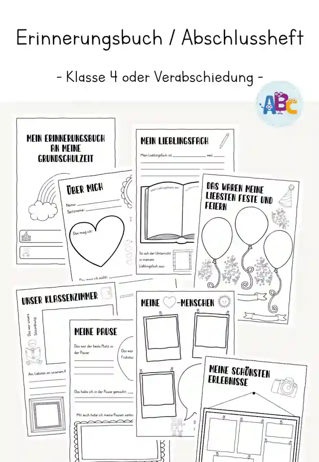 Erinnerungsheft / Abschlusszeitung (Klasse 4 oder Abschied)