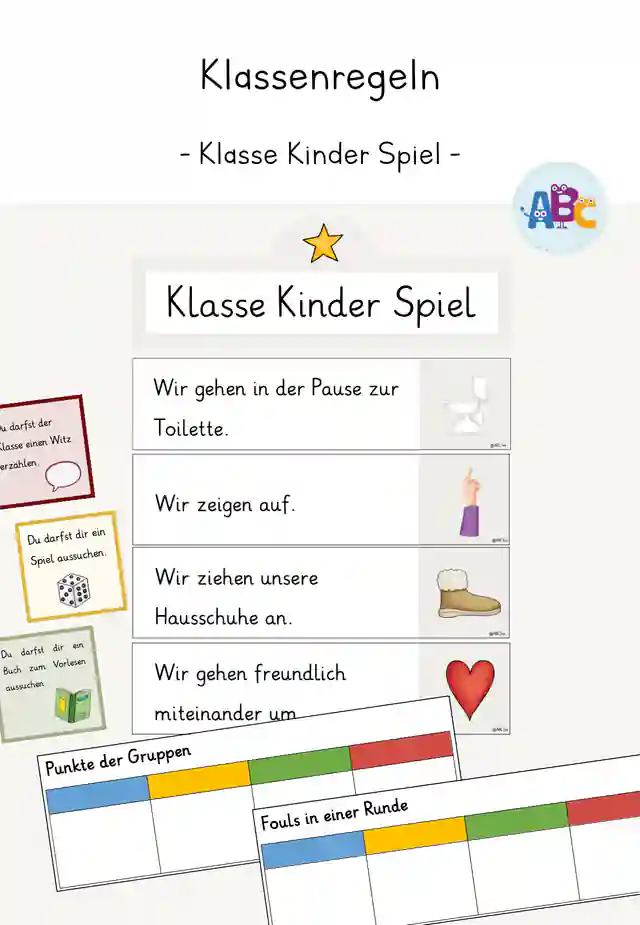 Klassenregeln : Klasse Kinder Spiel