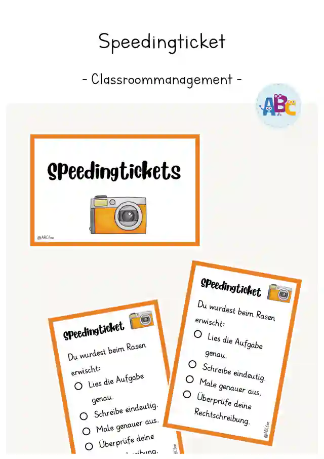 Speedingticket : Classroommanagement