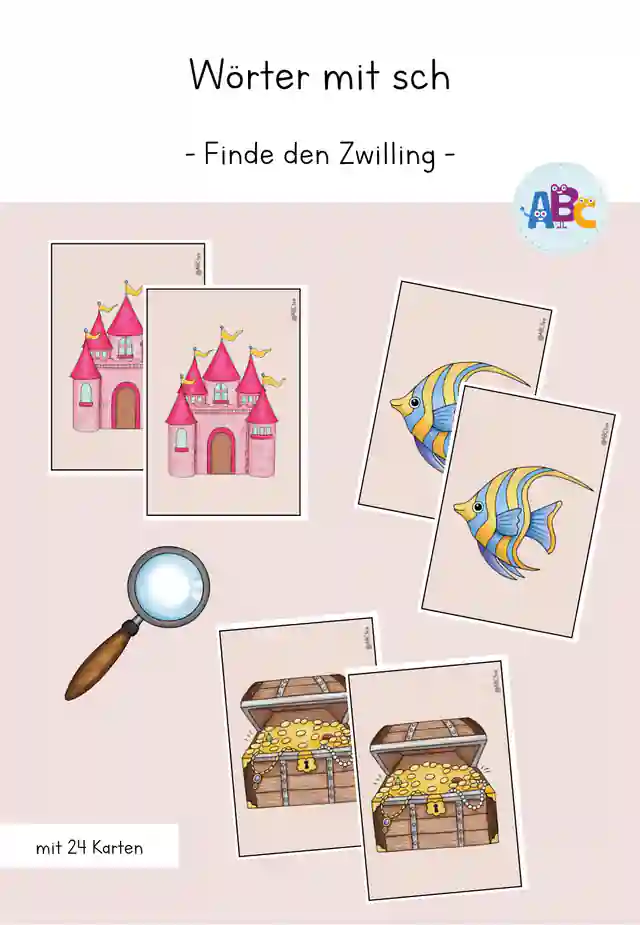 Finde den Zwilling : sch-Wörter (Freiarbeit)