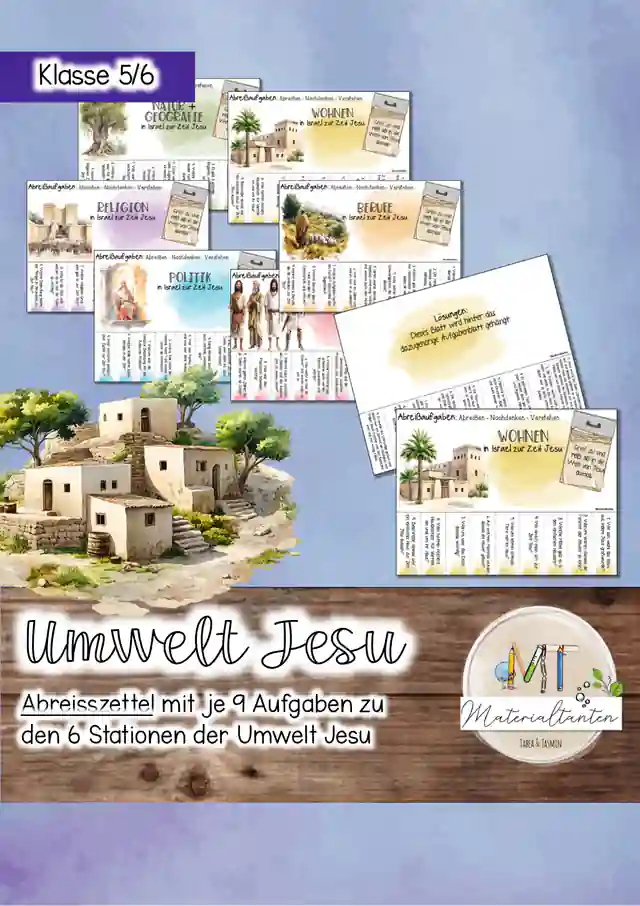 Abreißzettel / Miniaufgaben zur Umwelt Jesu