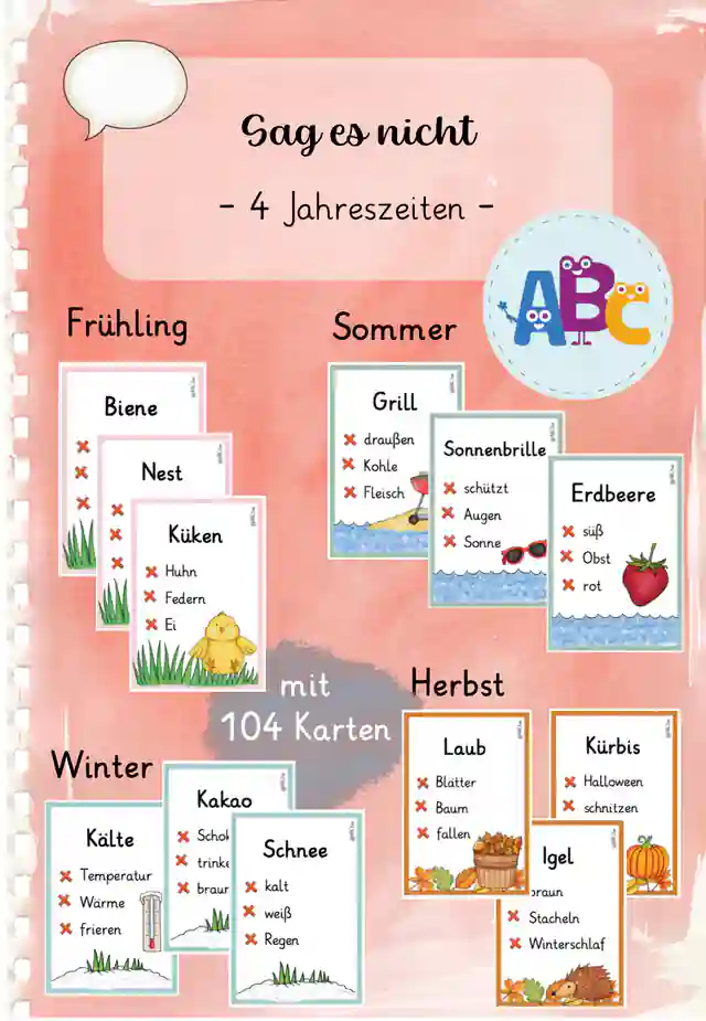 Sag es nicht : 4 Jahreszeiten (Erklärspiel)