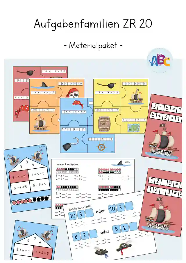 Materialbundle : Aufgabenfamilien ZR 20 (Umkehraufgabe, Tauschaufgabe)