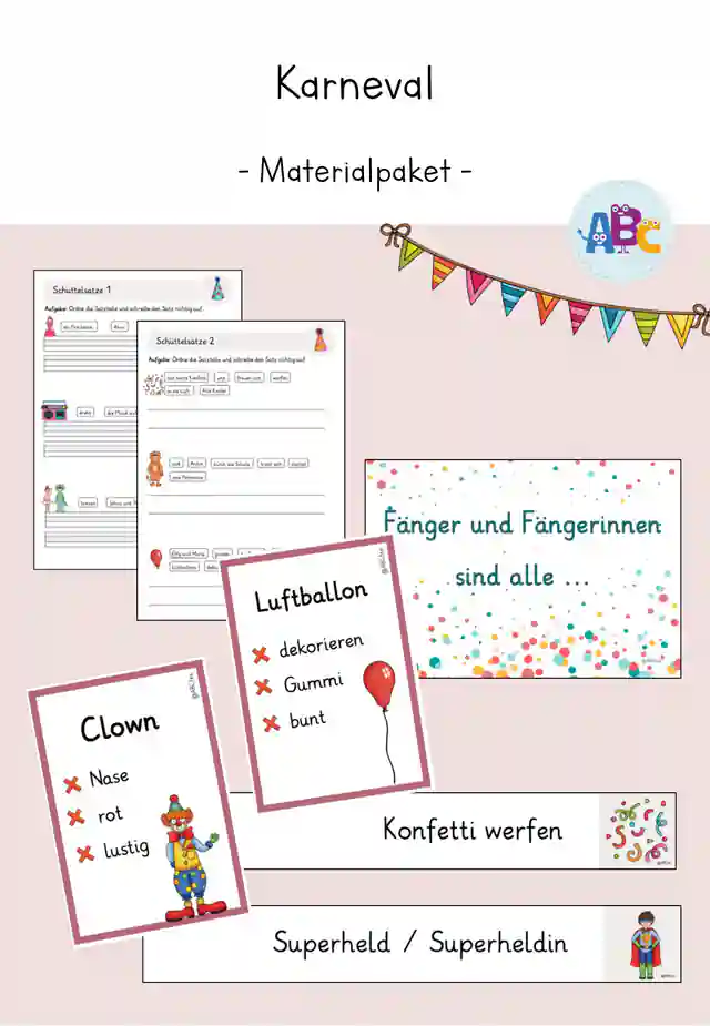 Karneval / Fasching : Materialbundle