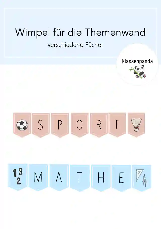 Wimpelketten für die Themenwände