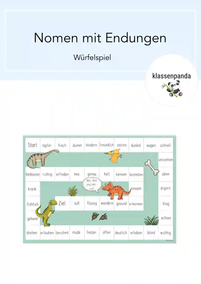 Nomen mit der Endung -ung, -heit, -keit und -nis Würfelspiel
