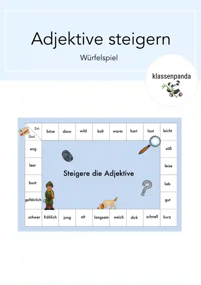 Steigerung von Adjektiven Würfelspiel